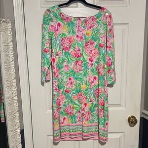 Lilly Pulitzer Vibrant Floral Long Sleeve Dress